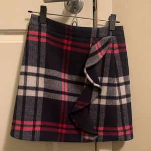 J.crew wool plaid mini skirt like new sz 00